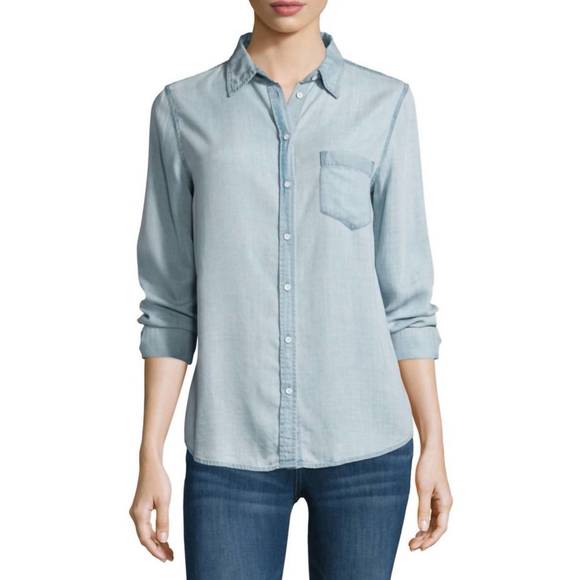 NEW DL1961 - WOMEN'S mercer and spring chambray shirt in bleach - Picture 1 of 3